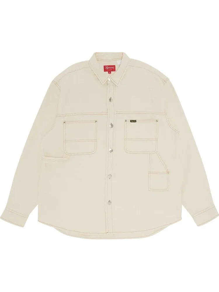 Рубашка Supreme Denim Painter Shirt 'Natural' — изображение 1 из 3, загар