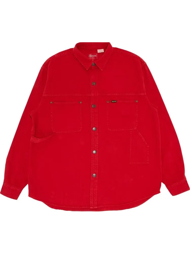 Рубашка Supreme Denim Painter Shirt 'Red' — изображение 1 из 3, красный