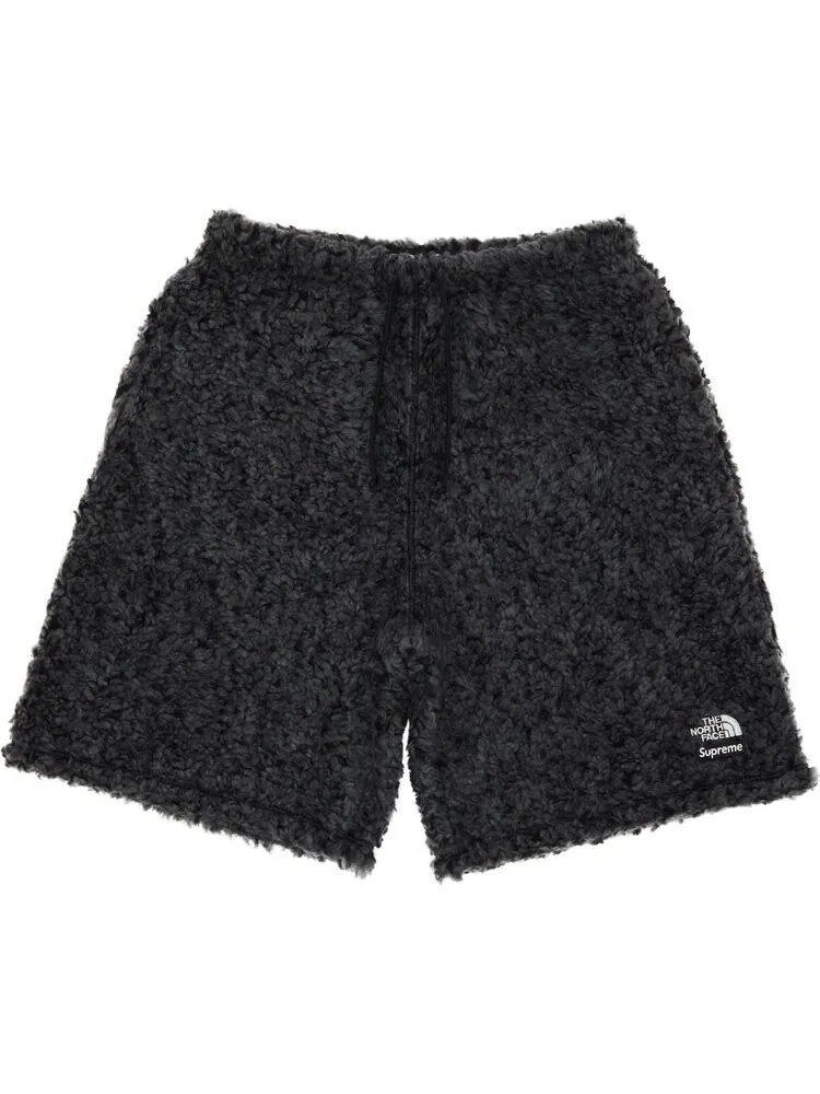 Шорты Supreme x The North Face High Pile Fleece Short 'Black' — изображение 1 из 3, черный