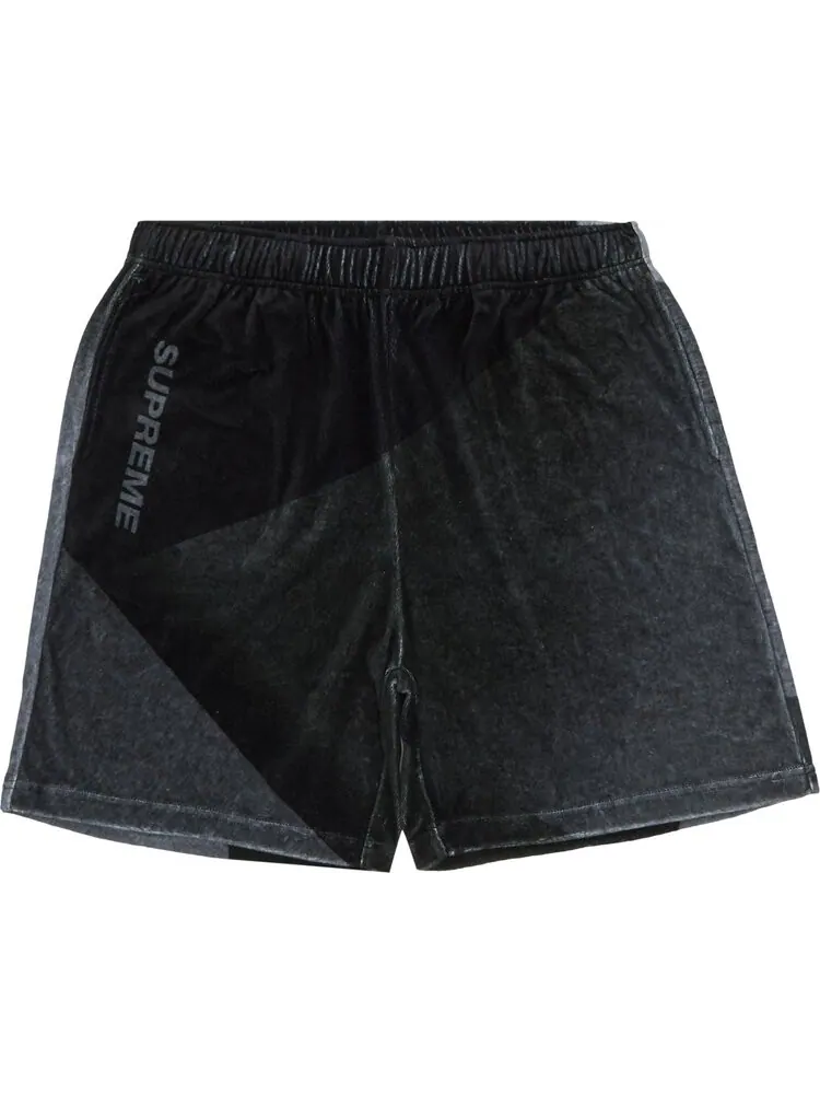 Шорты Supreme Geo Velour Short Black — изображение 1 из 3, черный