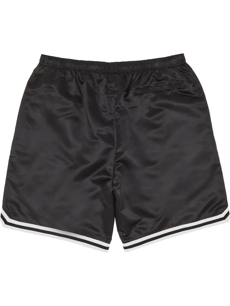 Шорты Supreme x Mitchell & Ness Satin Basketball Short 'Black' — изображение 2 из 3, черный