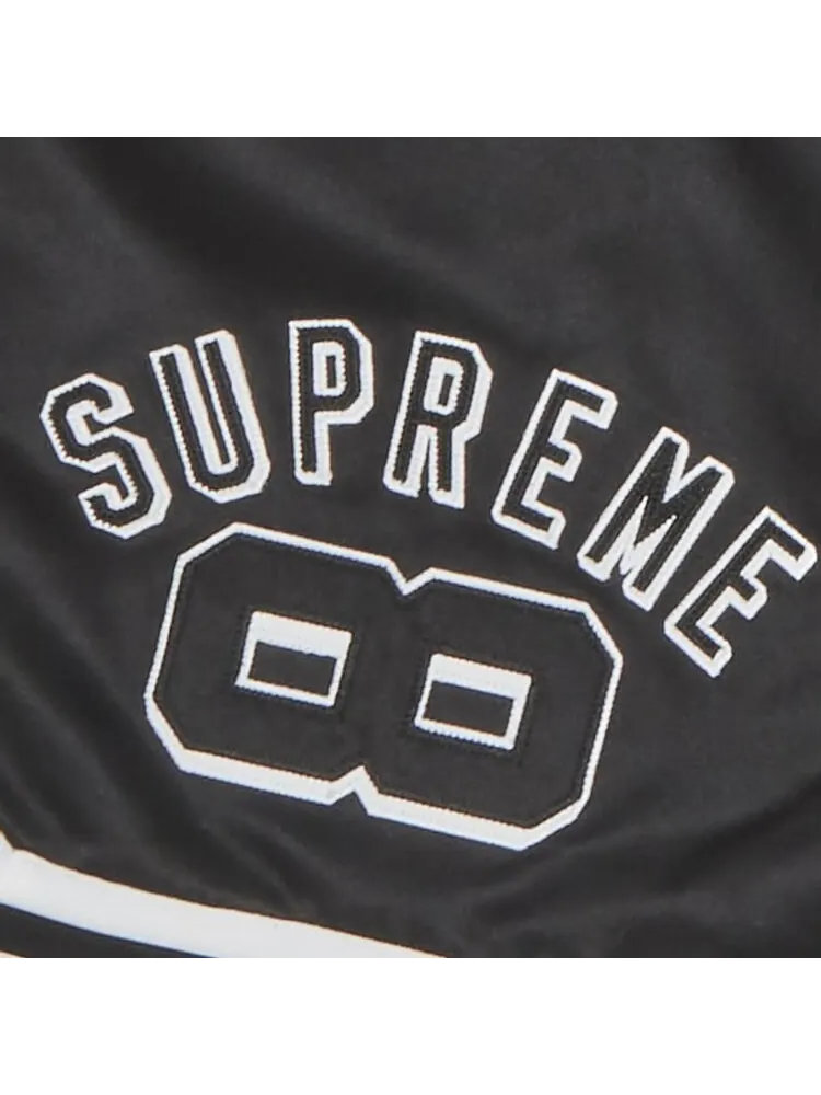 Шорты Supreme x Mitchell & Ness Satin Basketball Short 'Black' — изображение 3 из 3, черный
