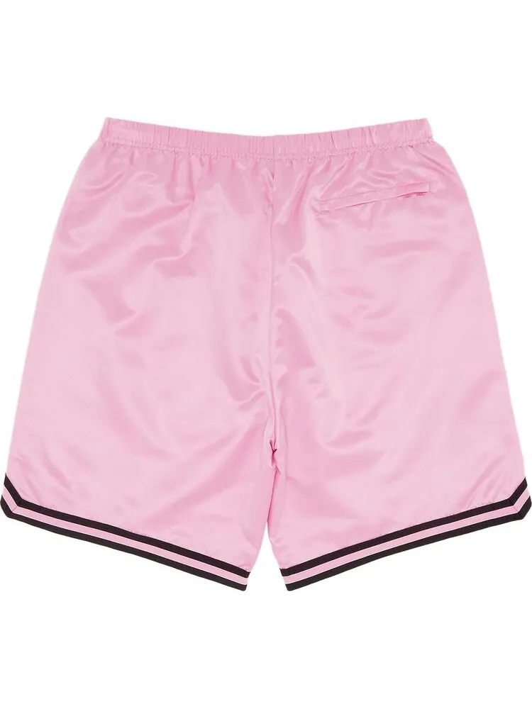 Шорты Supreme x Mitchell & Ness Satin Basketball Short 'Pink' — изображение 2 из 3, розовый