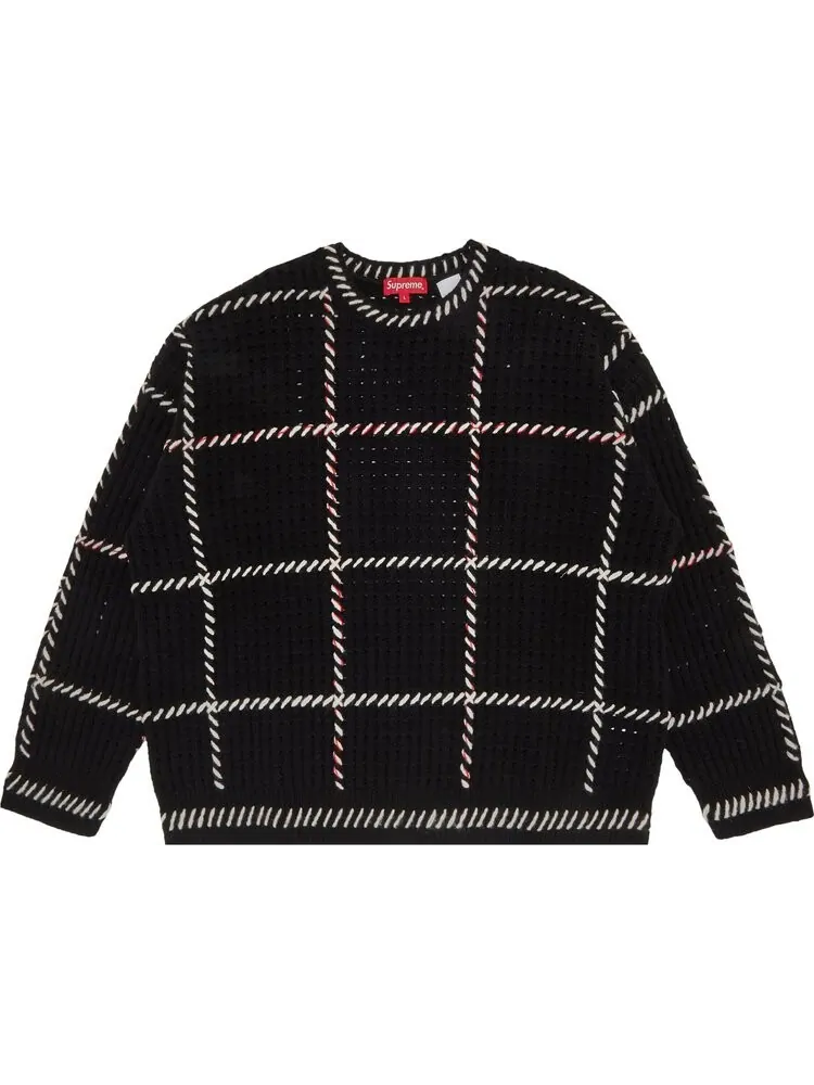 Свитер Supreme Quilt Stitch Sweater 'Black' — изображение 1 из 3, черный