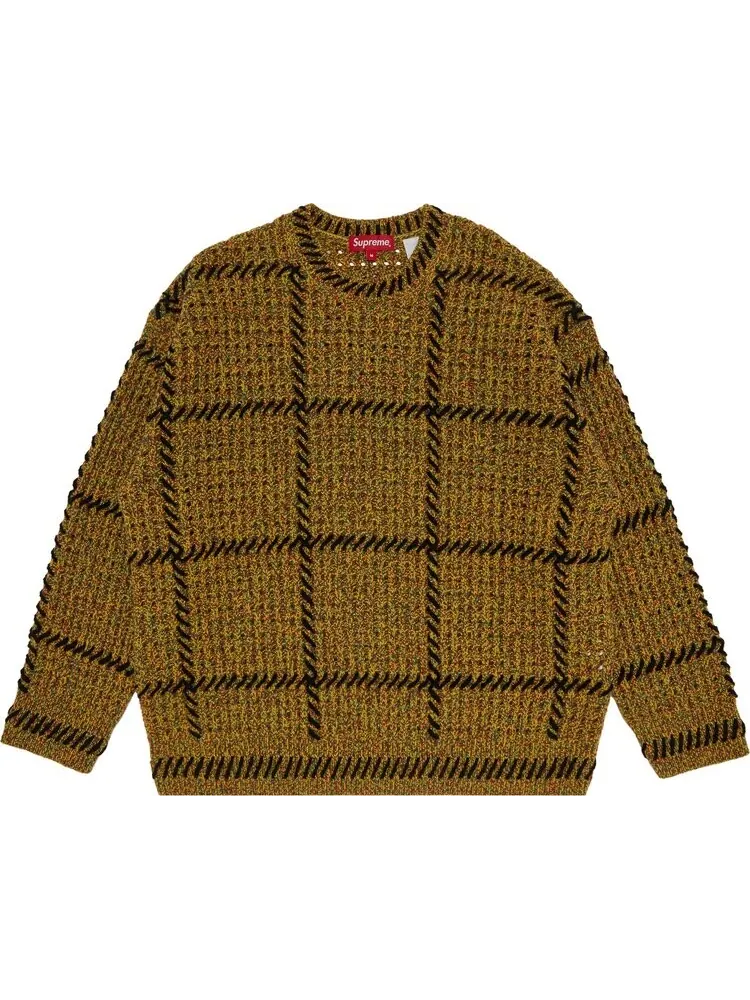 Свитер Supreme Quilt Stitch Sweater 'Yellow' — изображение 1 из 3, желтый