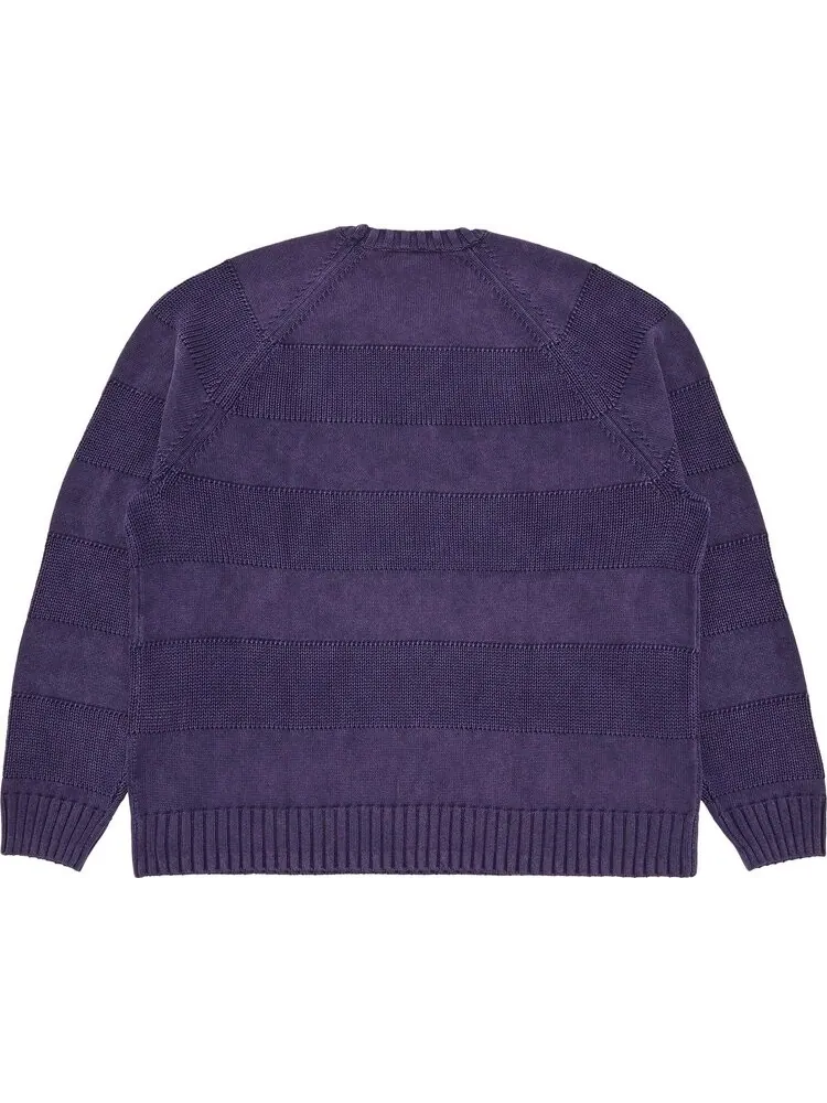 Свитер Supreme Small Box Stripe Sweater 'Purple' — изображение 2 из 3, фиолетовый