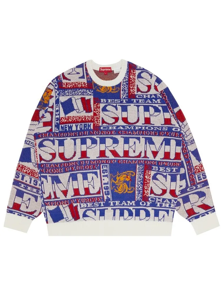 Свитер Supreme Scarf Sweater 'White' — изображение 1 из 3, белый