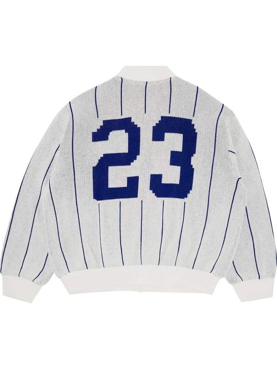 Жакет Supreme Pinstripe Varsity Zip Up — изображение 2 из 3, белый