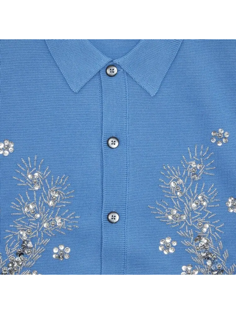 Кардиган Supreme Beaded Appliqu Cardigan 'Bright Blue' — изображение 3 из 3, синий