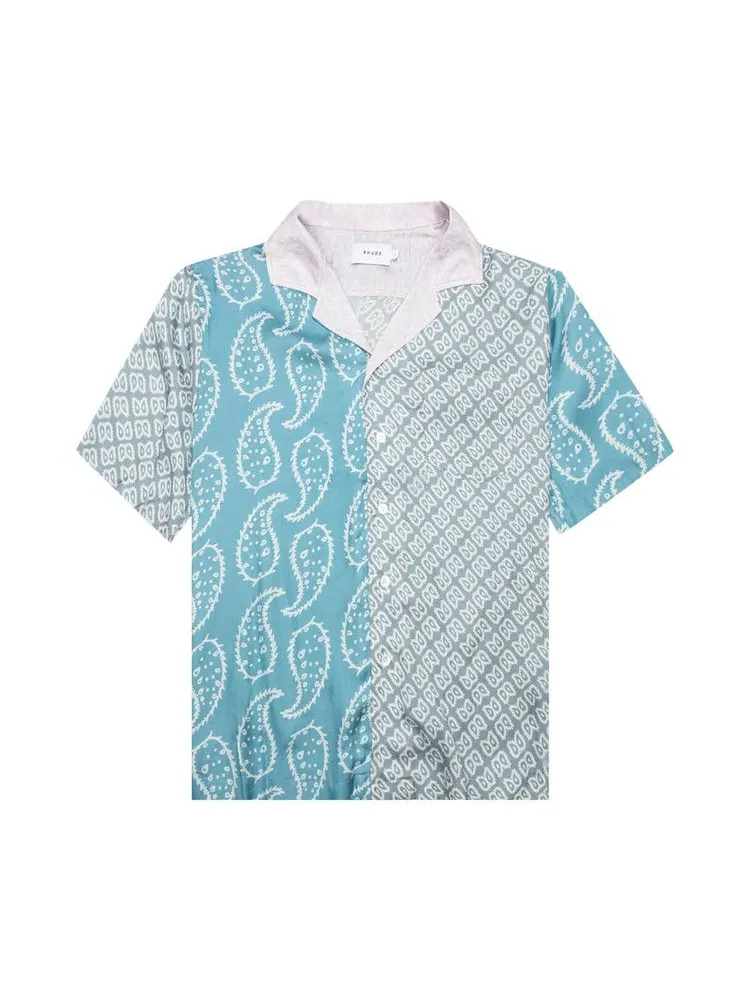 Топ Rhude Multi Paisley Button Down — изображение 1 из 2, зеленый/синий