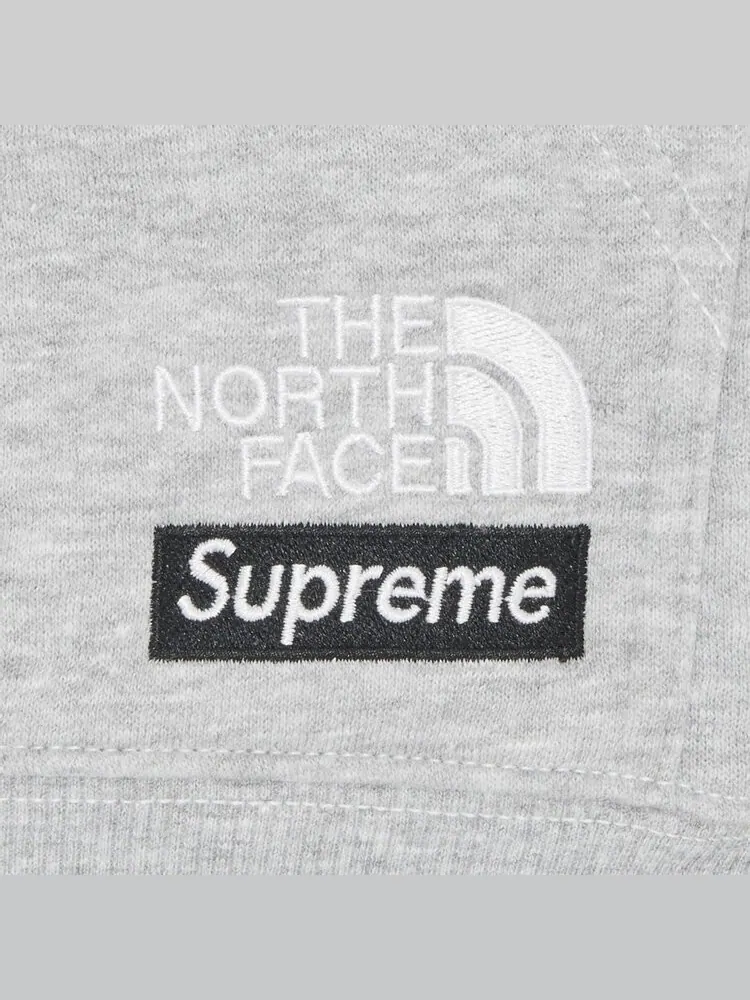 Толстовка Supreme x The North Face Convertible Hooded Sweatshirt 'Heather Grey' — изображение 2 из 2, серый