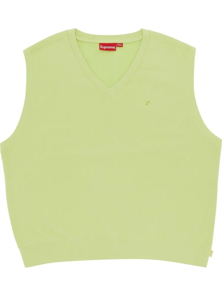 Толстовка Supreme Sweatshirt Vest 'Lime' — изображение 1 из 3, зеленый