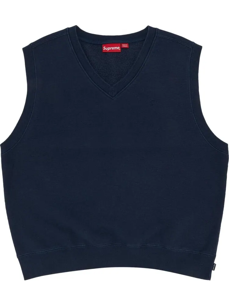 Толстовка Supreme Sweatshirt Vest 'Navy' — изображение 1 из 3, синий