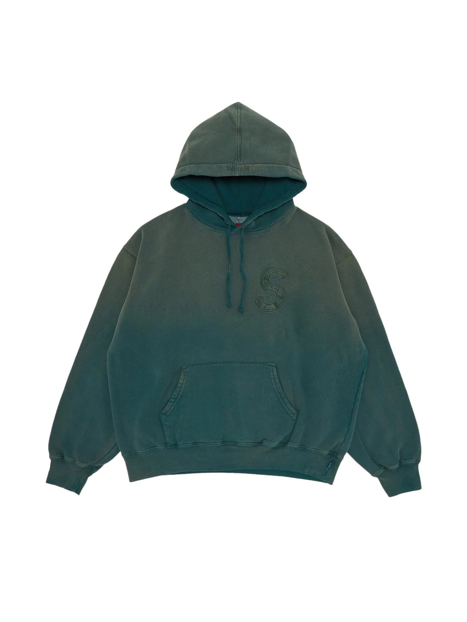 Толстовка с капюшоном и логотипом Supreme Overdyed S — изображение 1 из 2, бирюзовый