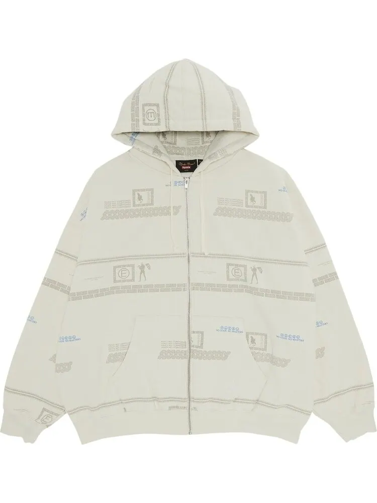 Футболка Supreme x UNDERCOVER Zip Up Hooded Sweatshirt Stone — изображение 1 из 3, бежевый