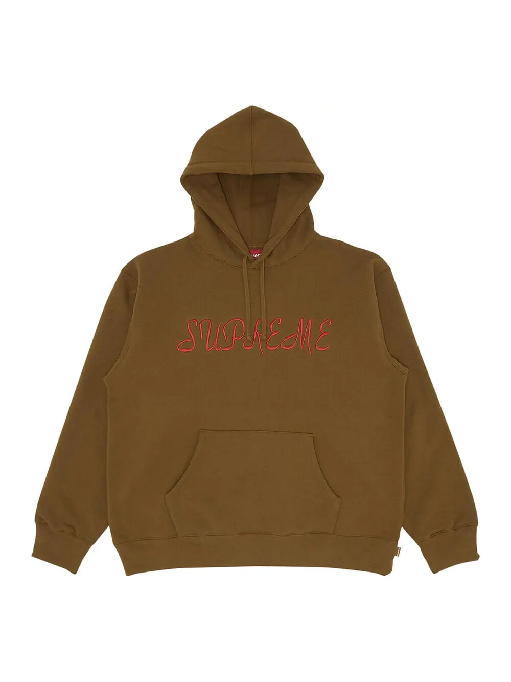 Толстовка Supreme Script Hooded — изображение 1 из 1, коричневый