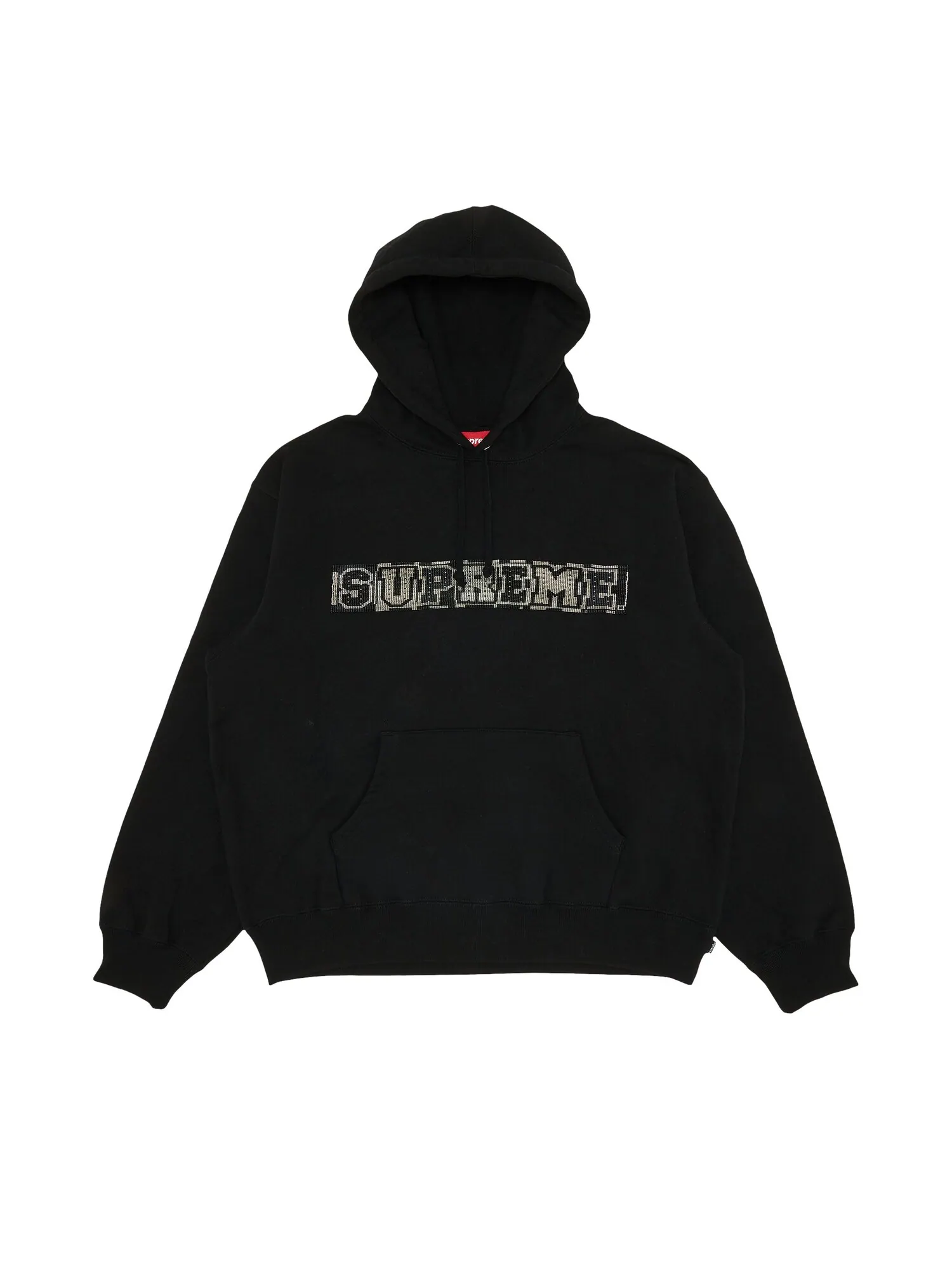Толстовка с капюшоном Supreme, расшитая бисером — изображение 1 из 2, черный