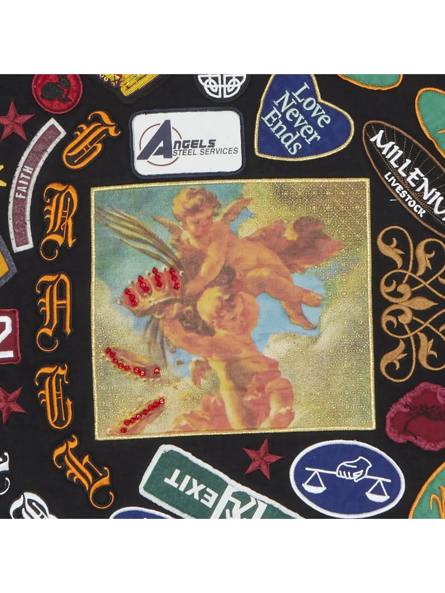Толстовка с капюшоном Supreme Patches Spiral — изображение 3 из 3, черный