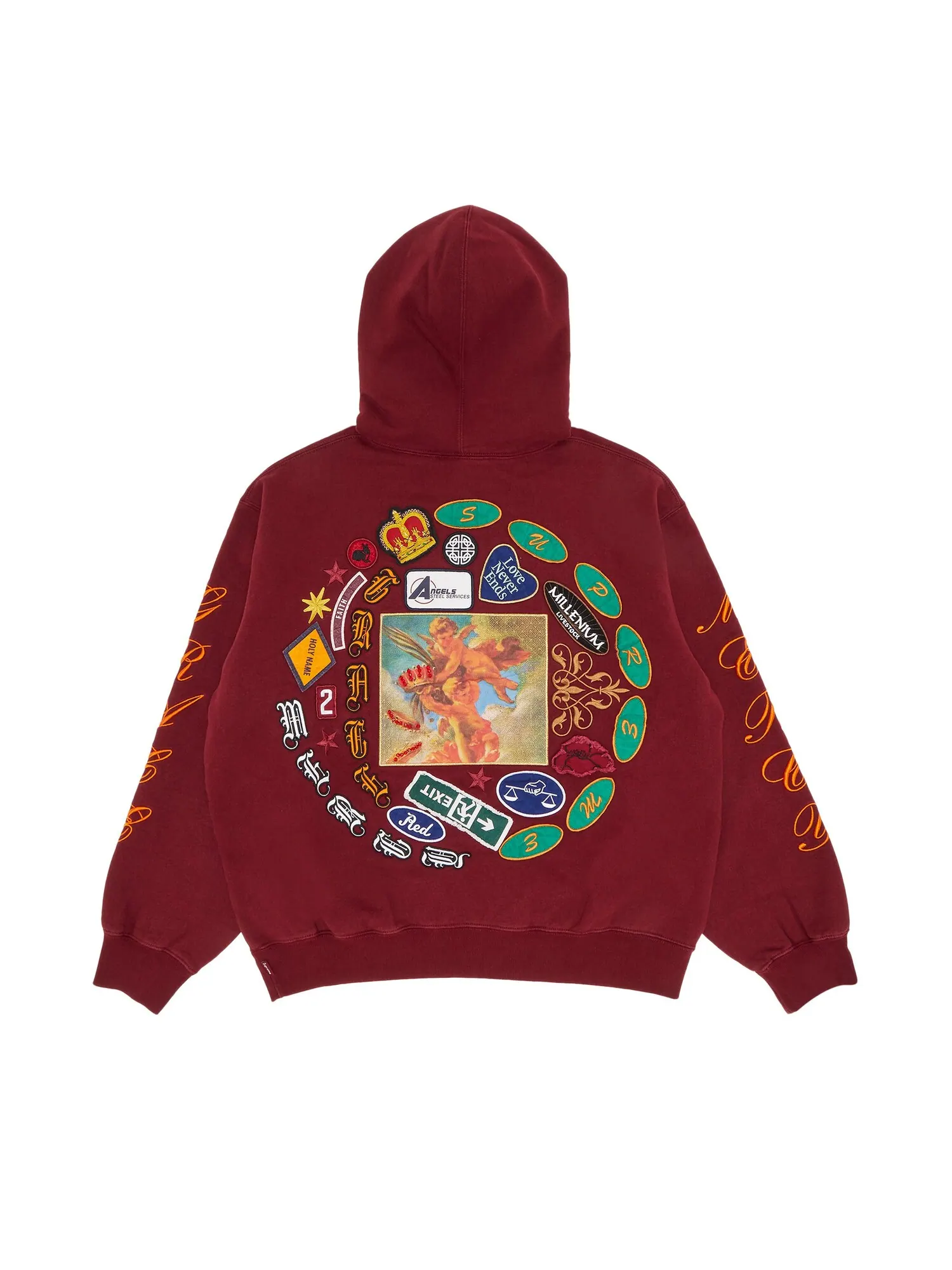 Толстовка с капюшоном Supreme Patches Spiral Cardinal — изображение 2 из 3, красный