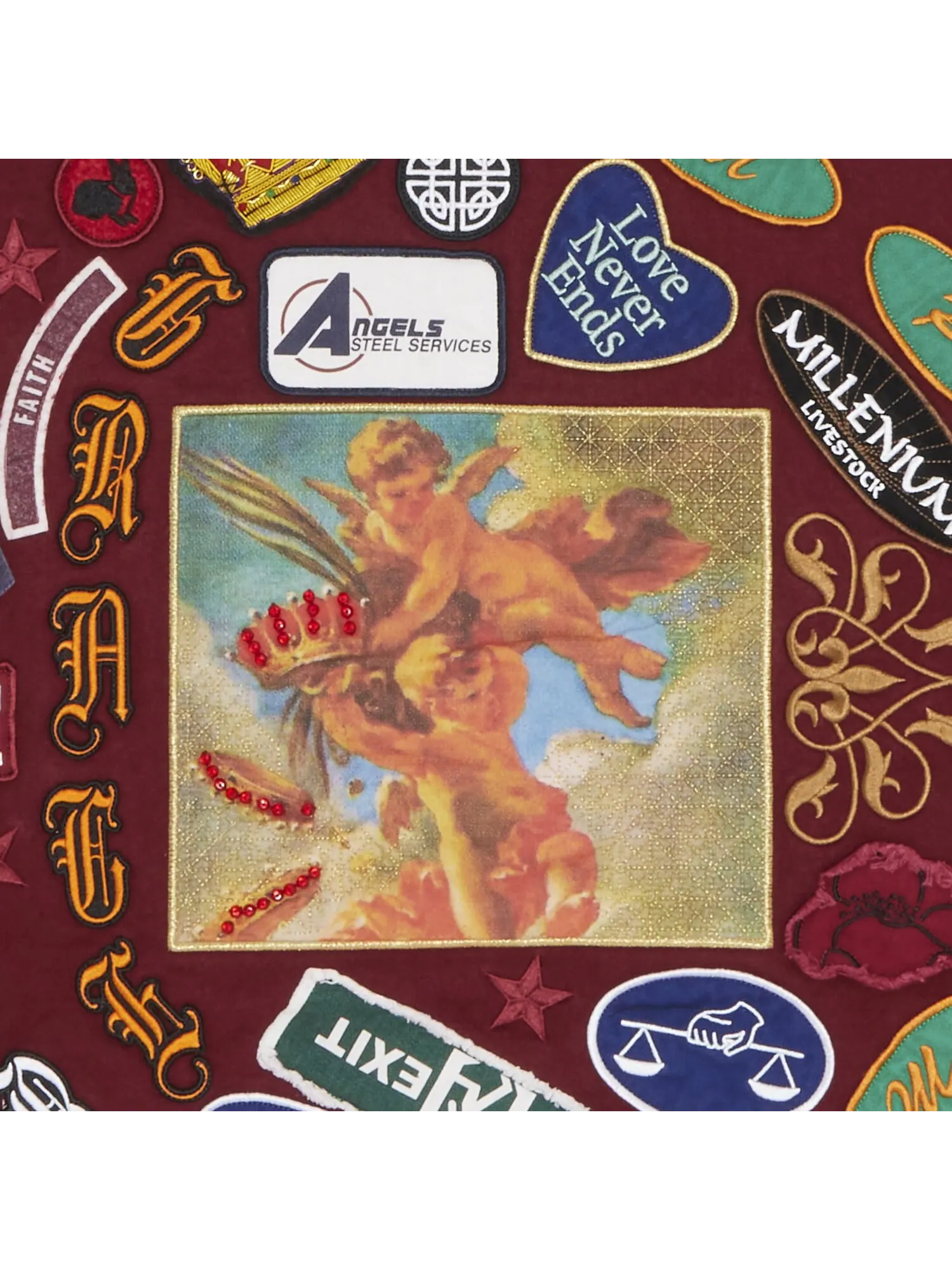 Толстовка с капюшоном Supreme Patches Spiral Cardinal — изображение 3 из 3, красный