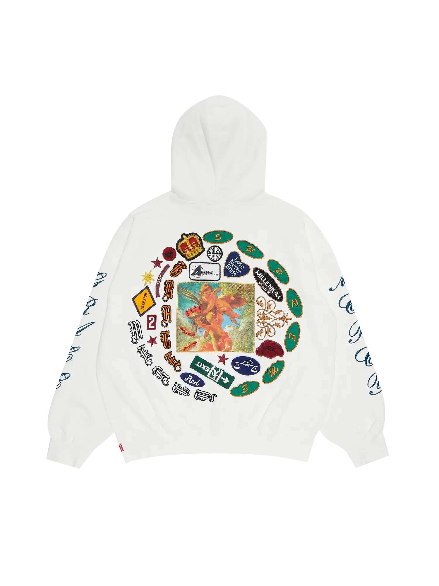 Толстовка с капюшоном Supreme Patches Spiral — изображение 2 из 3, белый