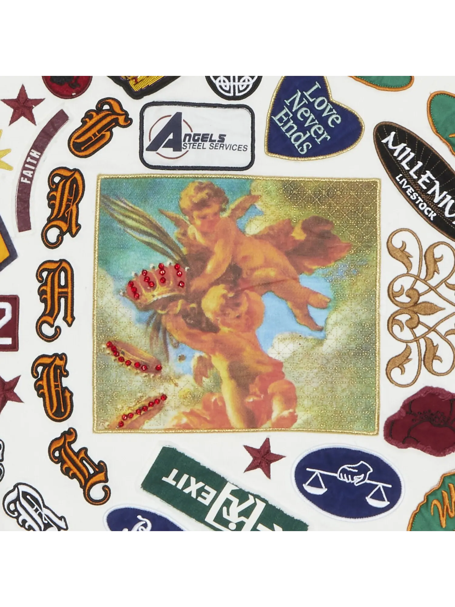 Толстовка с капюшоном Supreme Patches Spiral — изображение 3 из 3, белый