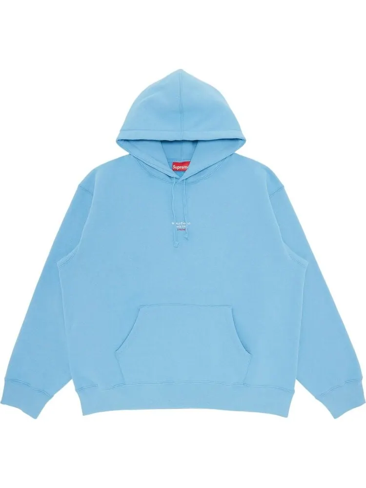 Толстовка Supreme World Famous Micro Hooded Sweatshirt 'Light Blue' — изображение 1 из 2, синий