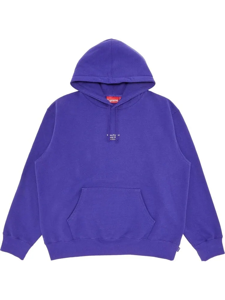 Толстовка Supreme World Famous Micro Hooded Sweatshirt 'Purple' — изображение 1 из 2, фиолетовый