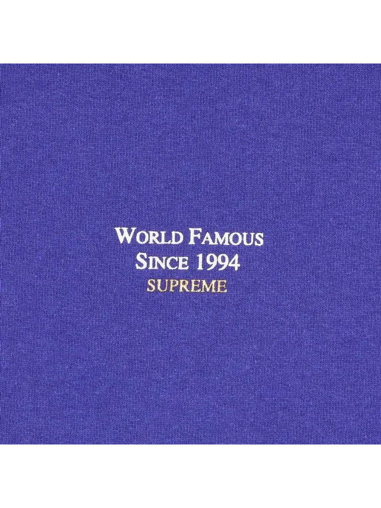 Толстовка Supreme World Famous Micro Hooded Sweatshirt 'Purple' — изображение 2 из 2, фиолетовый