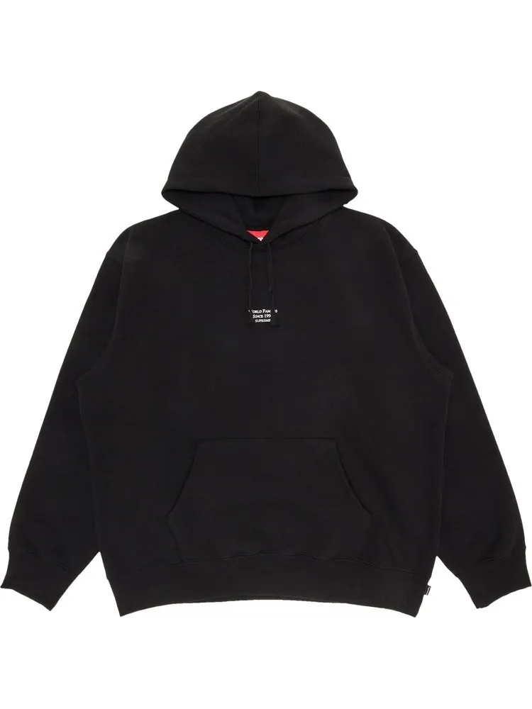 Толстовка Supreme World Famous Micro Hooded Sweatshirt 'Black' — изображение 1 из 2, черный