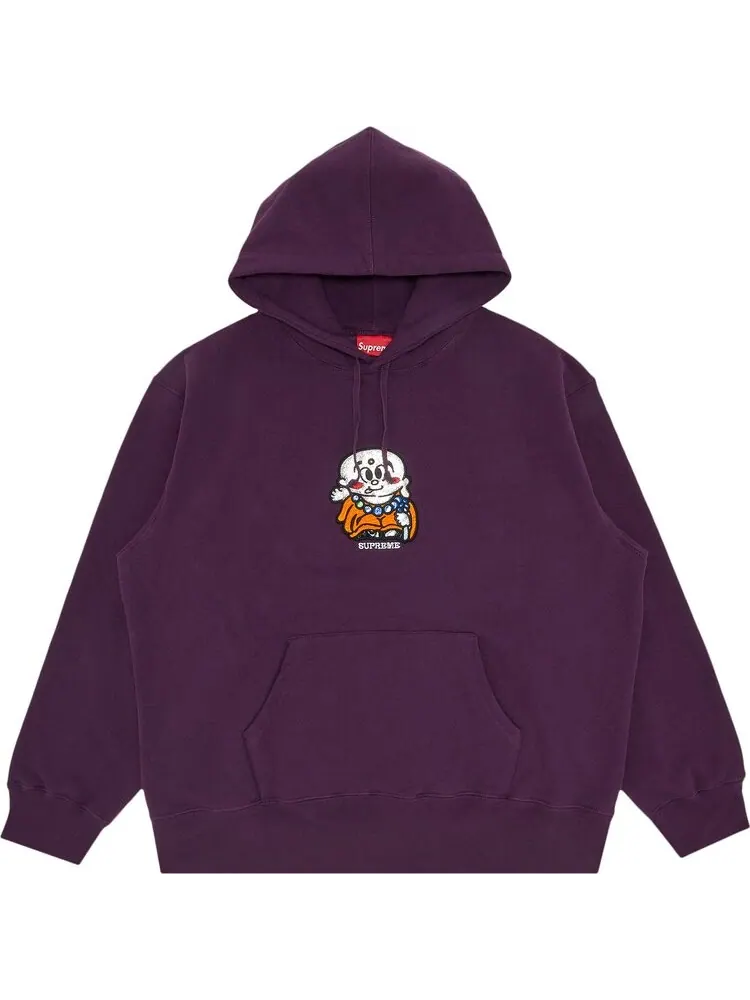 Толстовка Supreme AOI Buddha Hooded Sweatshirt 'Eggplant' — изображение 1 из 2, фиолетовый