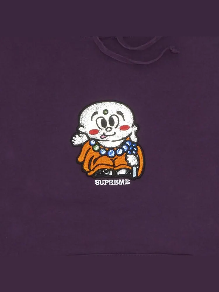 Толстовка Supreme AOI Buddha Hooded Sweatshirt 'Eggplant' — изображение 2 из 2, фиолетовый