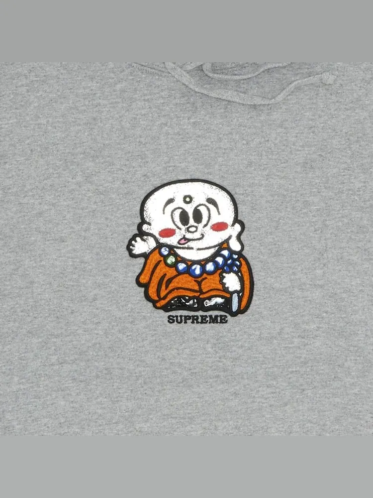 Толстовка Supreme AOI Buddha Hooded Sweatshirt Heather Grey — изображение 2 из 2, серый
