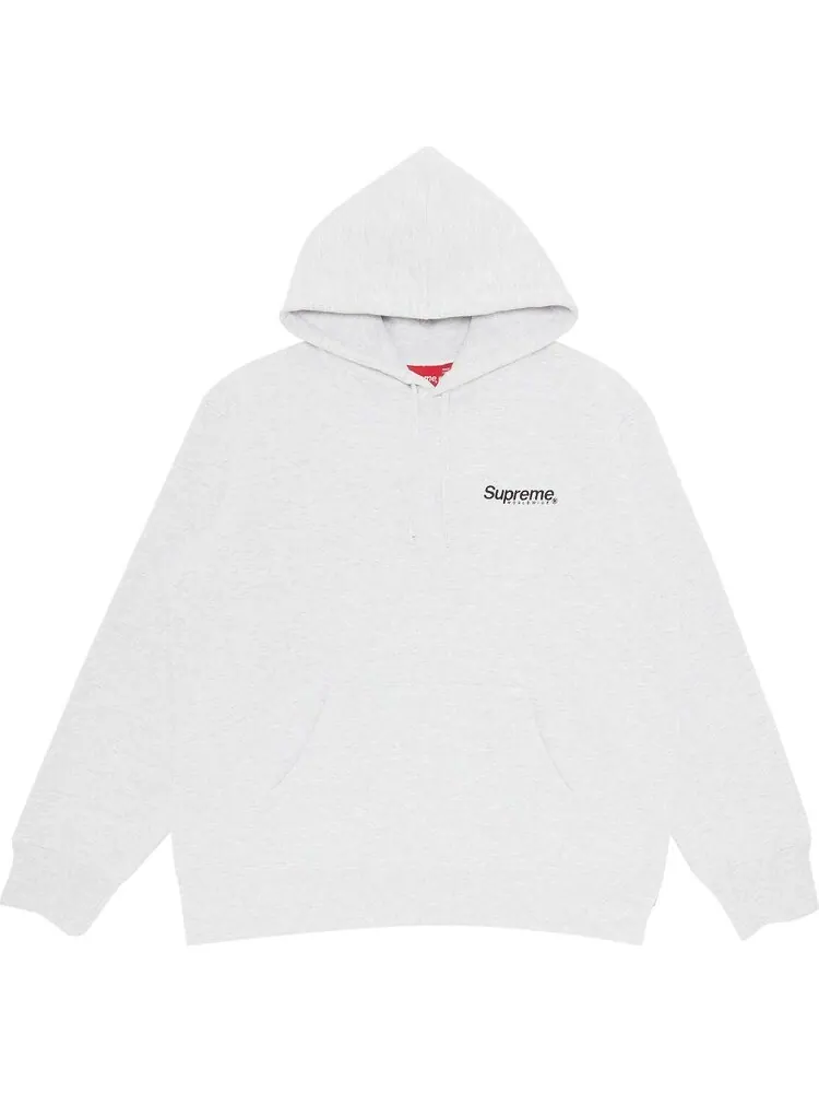 Толстовка Supreme Worldwide Hooded Sweatshirt 'Ash Grey' — изображение 1 из 3, серый