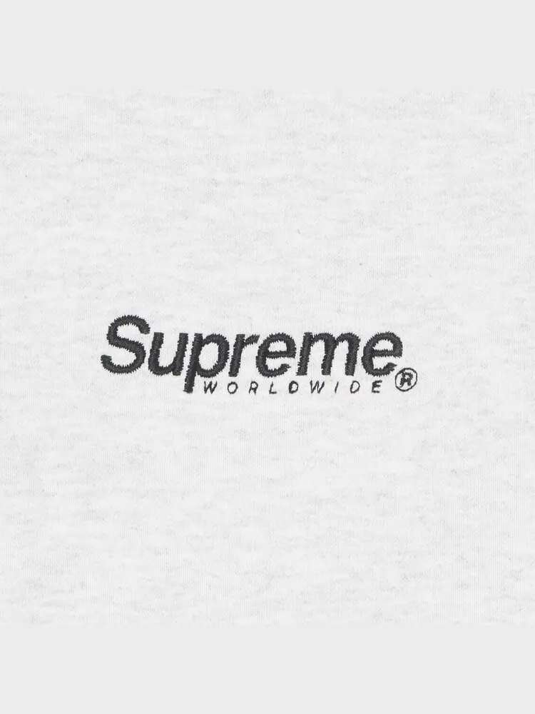 Толстовка Supreme Worldwide Hooded Sweatshirt 'Ash Grey' — изображение 3 из 3, серый