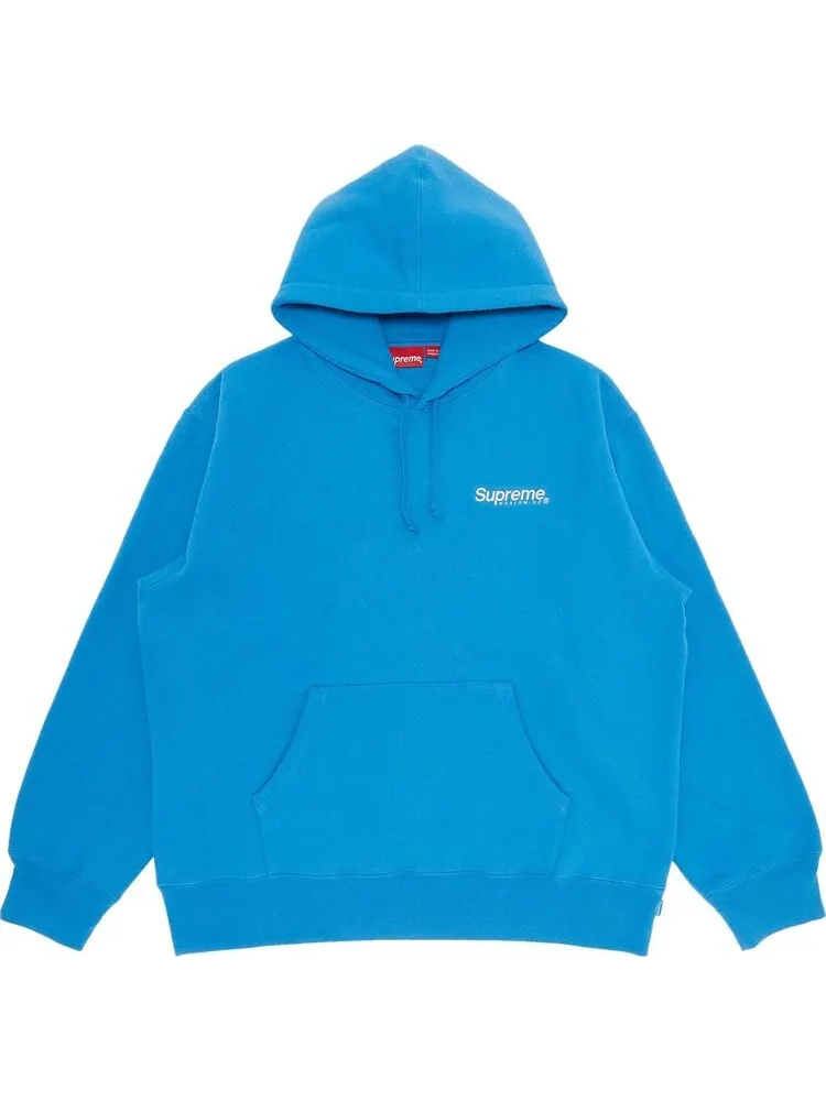 Толстовка Supreme Worldwide Hooded Sweatshirt 'Blue' — изображение 1 из 3, синий