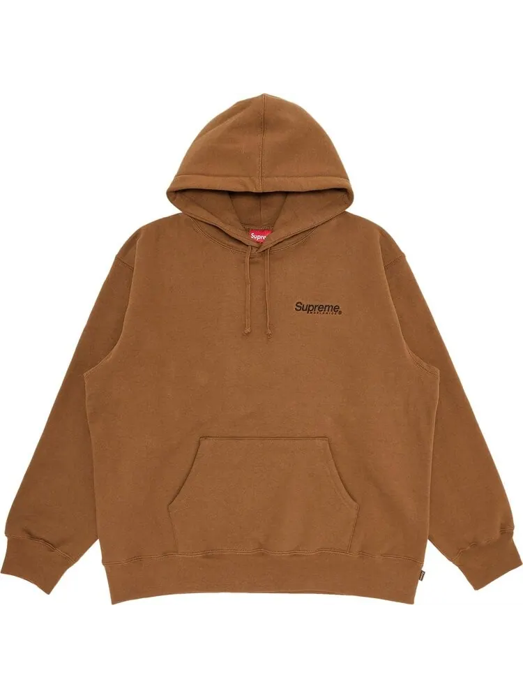 Толстовка Supreme Worldwide Hooded Sweatshirt 'Olive Brown' — изображение 1 из 3, коричневый