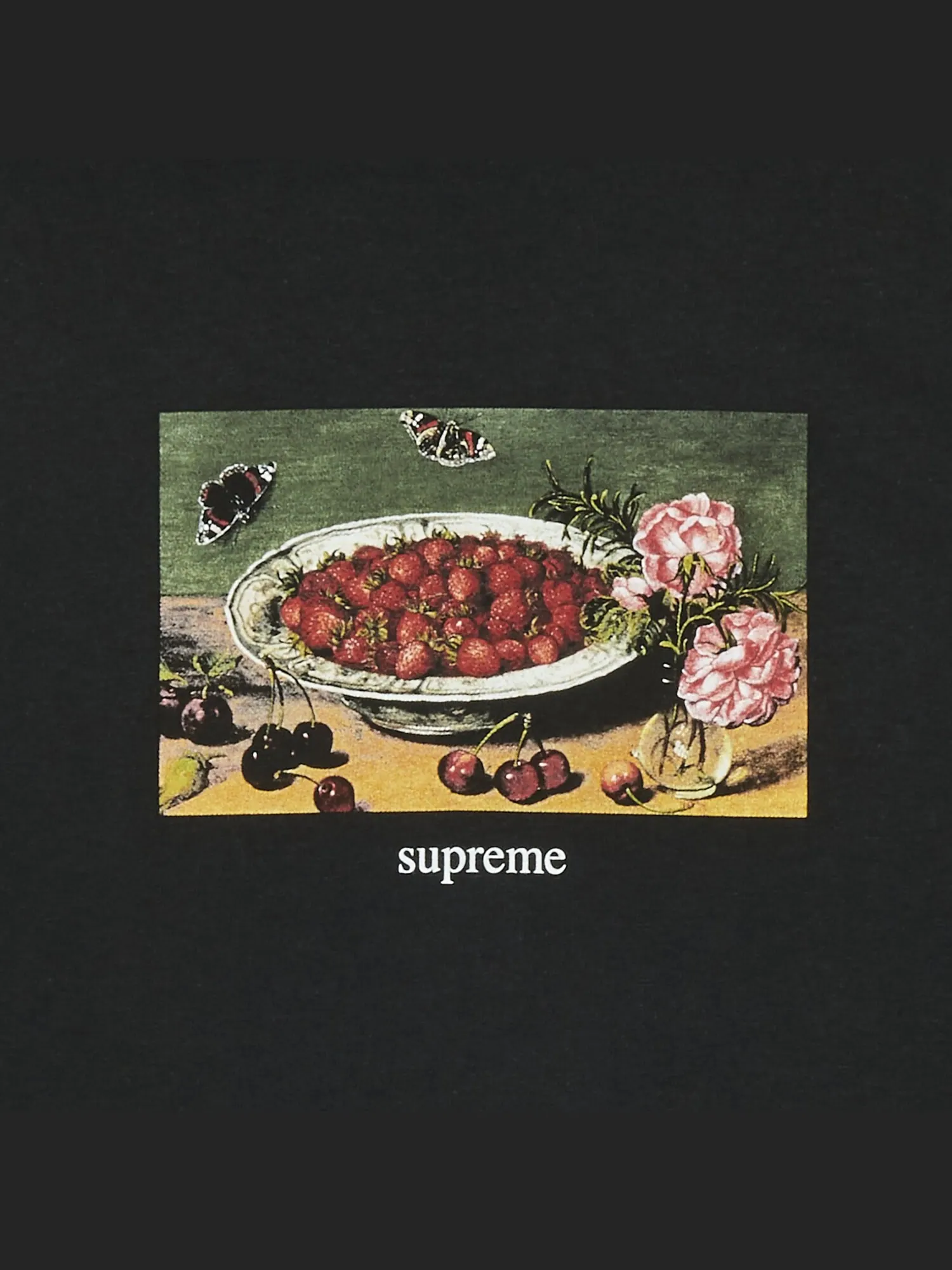 Футболка Supreme Strawberry — изображение 2 из 2, черный