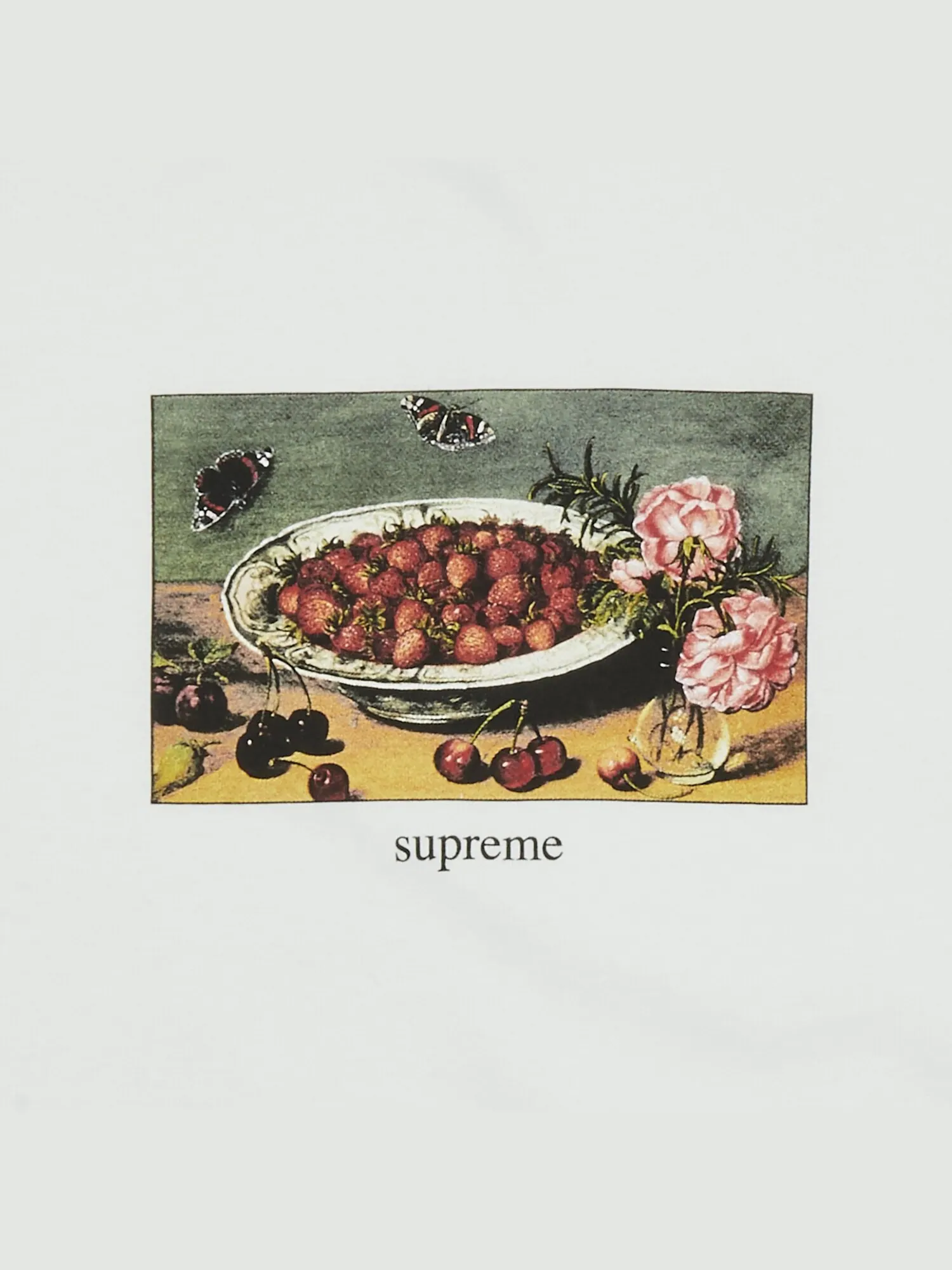Футболка Supreme Strawberry Белая — изображение 2 из 2, белый