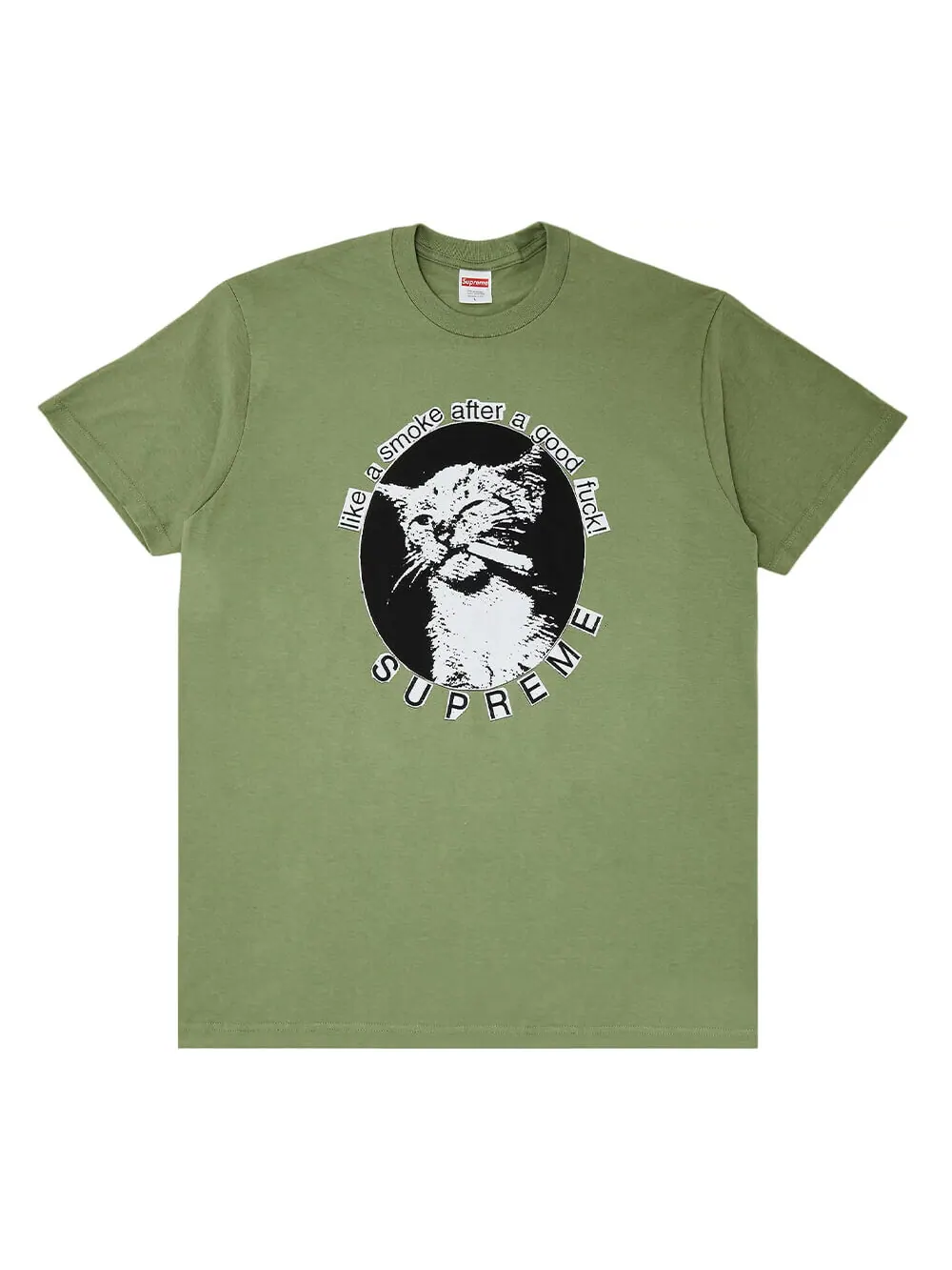 Футболка Supreme Smoke — изображение 1 из 1, светлый оливковый