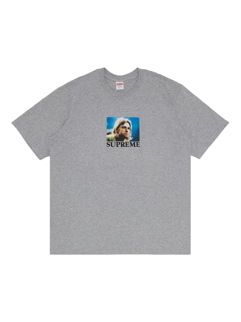 Футболка Supreme Kurt Cobain, серая — изображение 1 из 1, серый