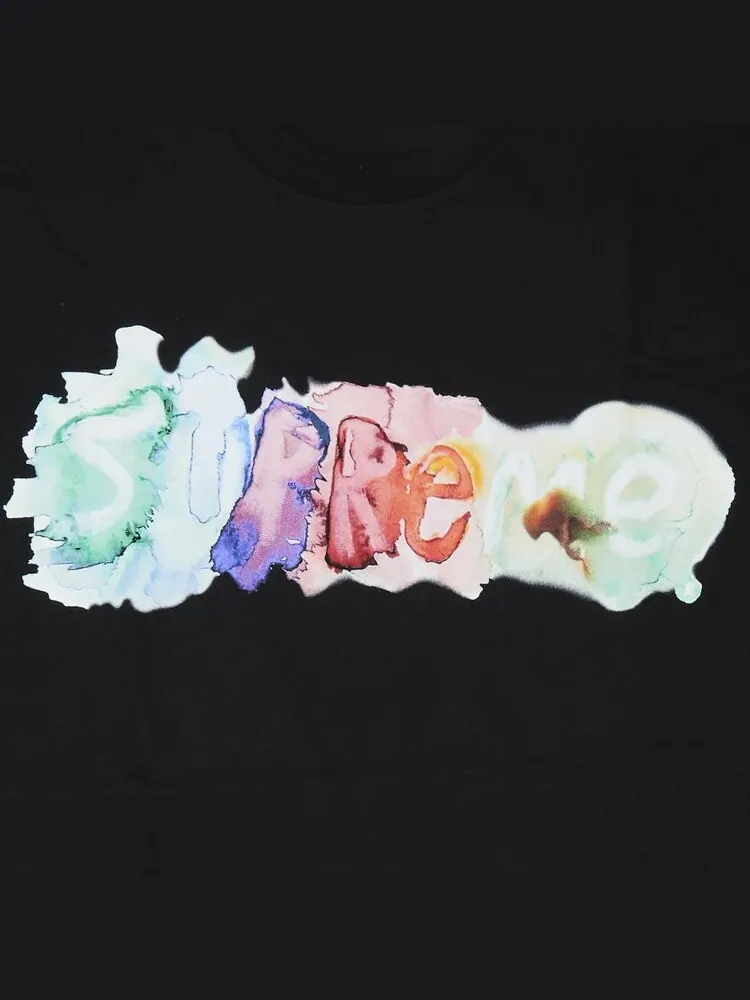 Футболка Supreme Watercolor Tee 'Black' — изображение 2 из 2, черный
