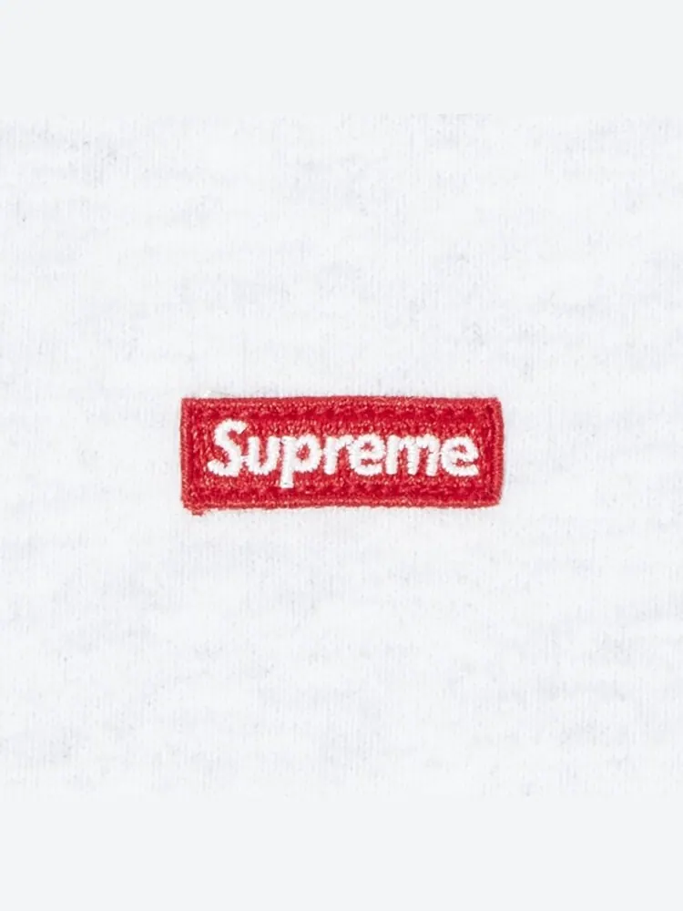 Толстовка Supreme Small Box Hooded Sweatshirt 'Ash Grey' — изображение 2 из 2, серый