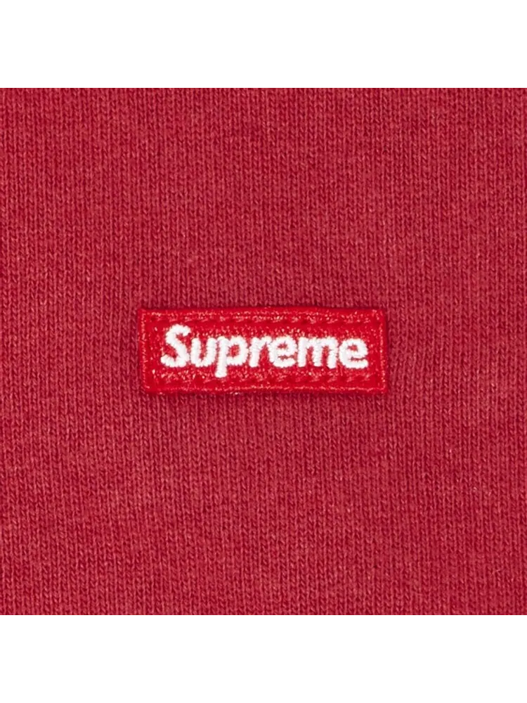 Толстовка Supreme Small Box Hooded Sweatshirt 'Dark Red' — изображение 2 из 2, красный