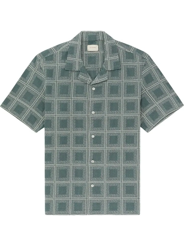 Рубашка Aimé Leon Dore Tea Towel Leisure Shirt 'Slate Green' — изображение 1 из 1, мульти