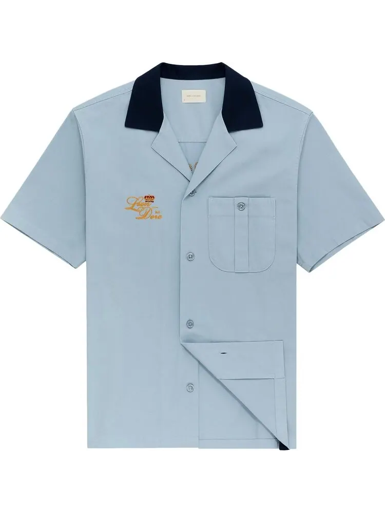 Рубашка Aimé Leon Dore Bowling Shirt 'Rain Washed' — изображение 1 из 1, синий