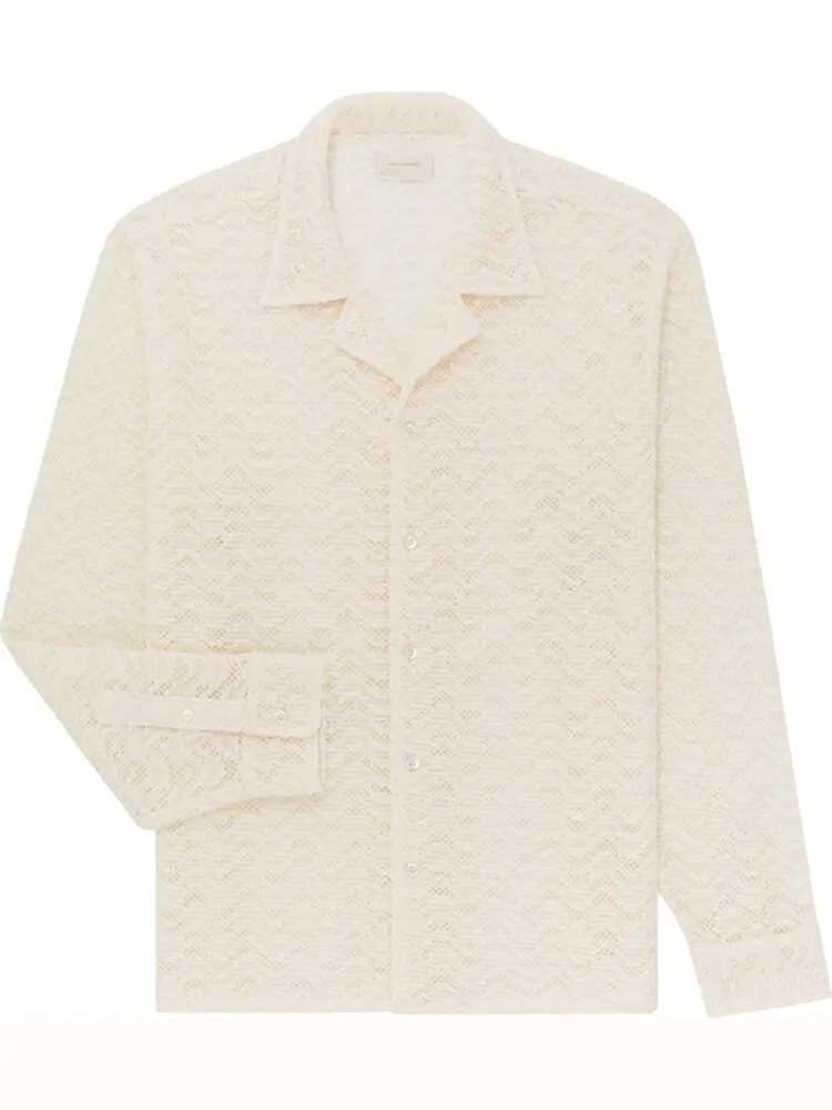 Рубашка Aimé Leon Dore Long-Sleeve Rico Shirt 'Pristine' — изображение 1 из 1, бежевый