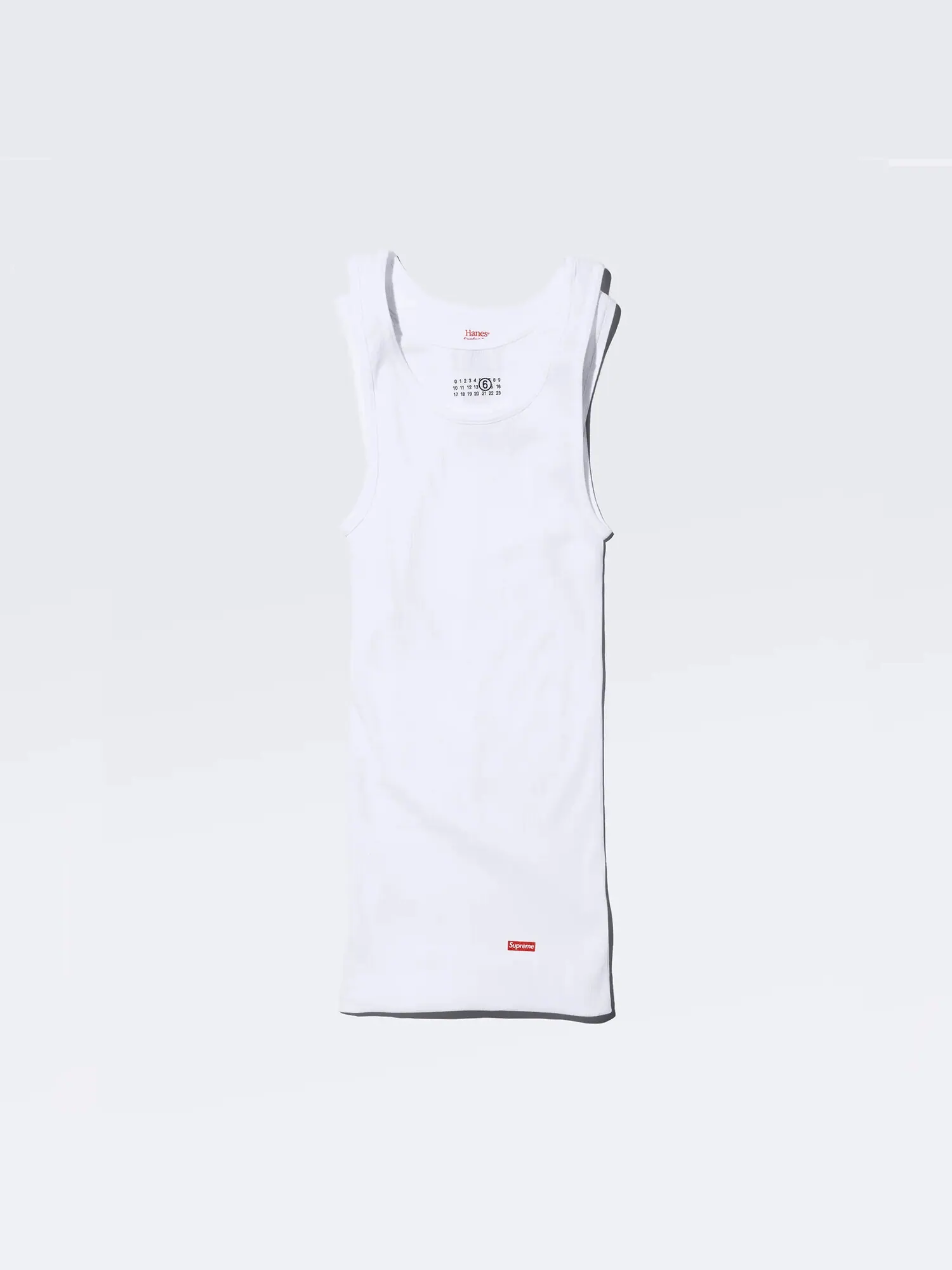 Двойная майка Supreme x MM6 Maison Margiela Hanes Tagless — изображение 1 из 5, белый