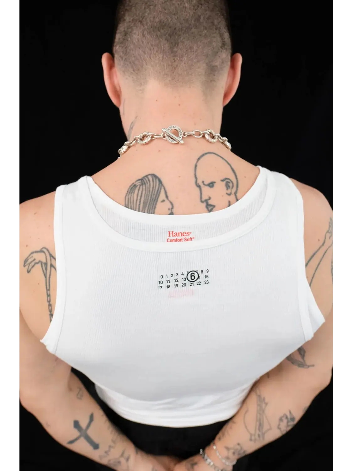 Двойная майка Supreme x MM6 Maison Margiela Hanes Tagless — изображение 4 из 5, белый