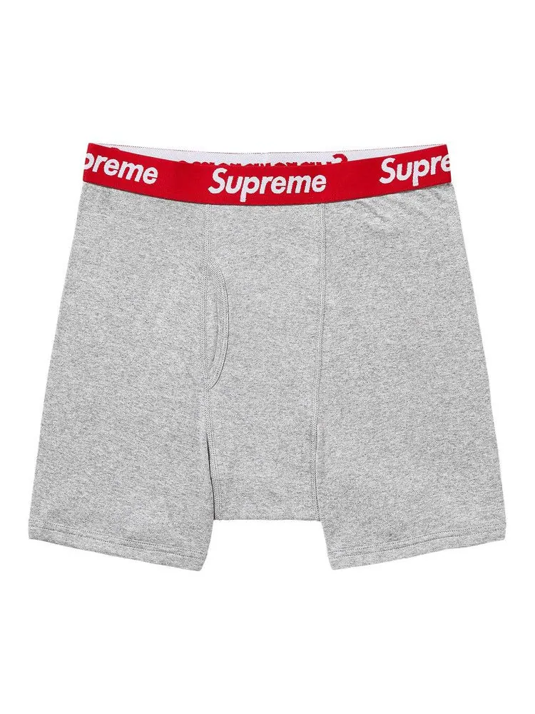 Боксеры Supreme x Hanes Boxer Briefs (2 Pack) — изображение 1 из 3, серый